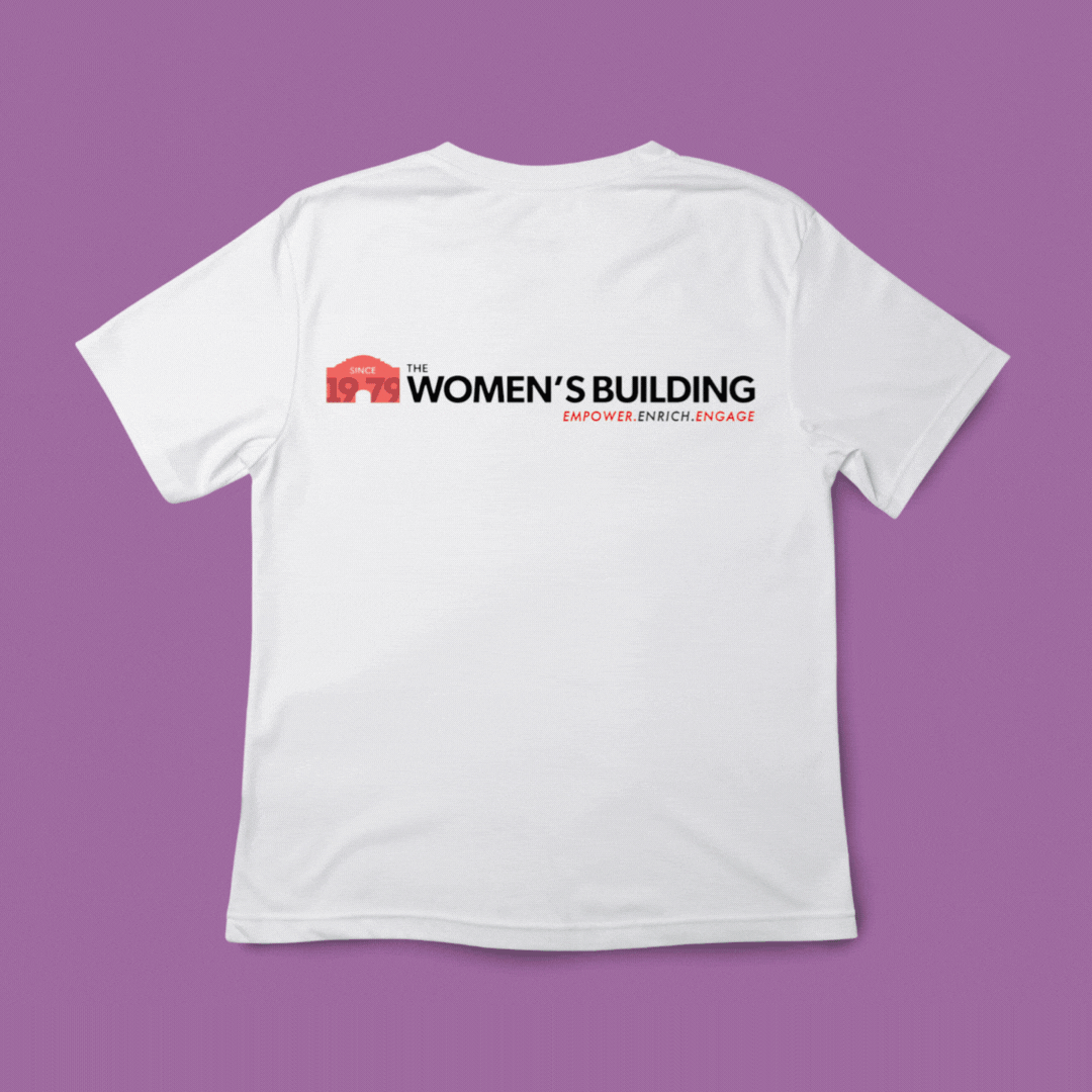 Series of merchandise photos the Women's Building has for sale.
